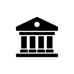 Bank icon vector illustration. Bank sign and symbol, museum, university