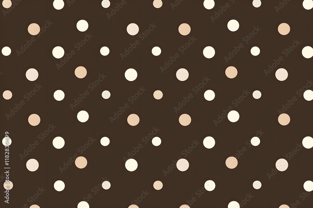 Aufkleber dark brown background with multi-colored circles pattern