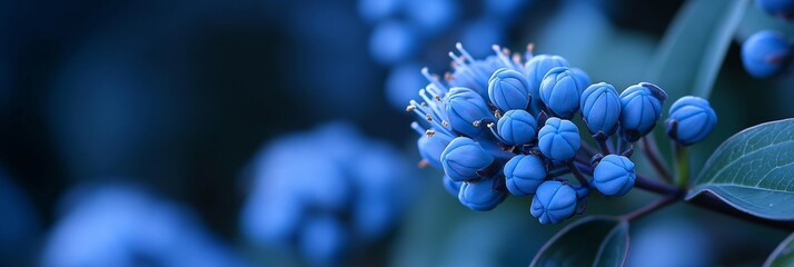 Delicate blue blossoms highlighting the beauty of nature, evoking feelings of calm and tranquility.