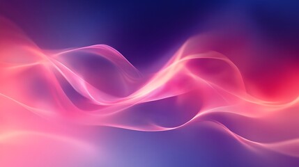 Abstract Pink and Purple Flowing Wave Design