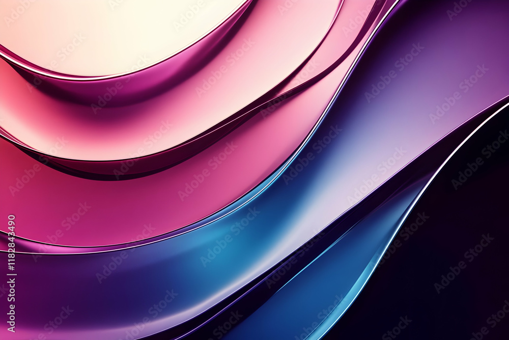 Aufkleber abstract background with smooth colorful waves flows elegantly and dynamically across.