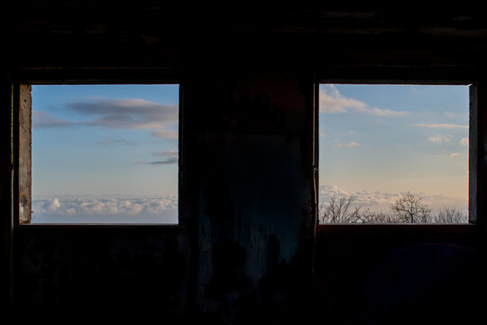 View of cloudy winter sky