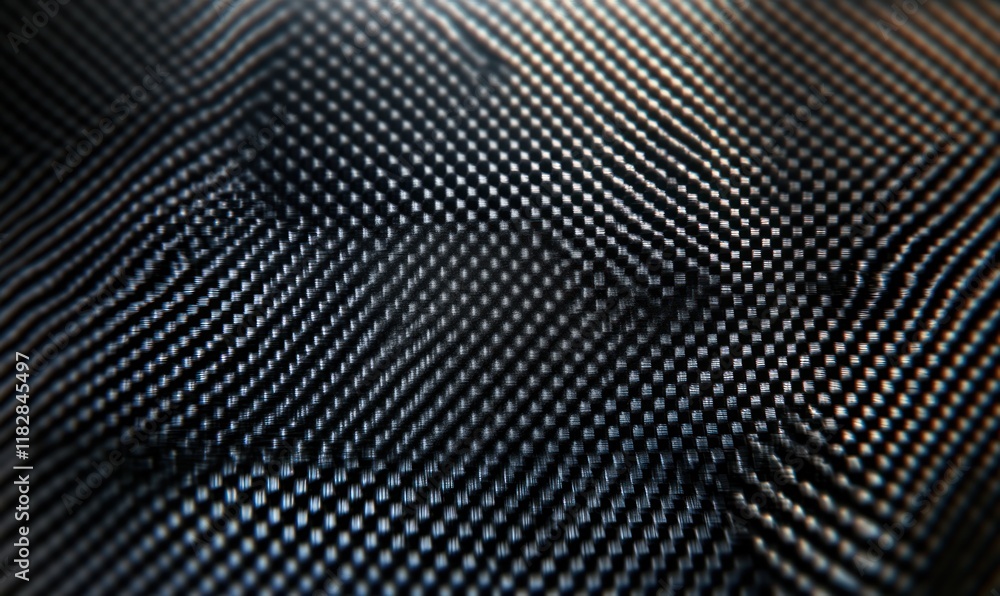 Poster close-up textured carbon fiber surface in dramatic low-key lighting hyper-realistic design