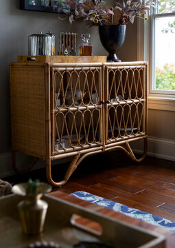 Luxury cocktail  bar in home indoors sideboard