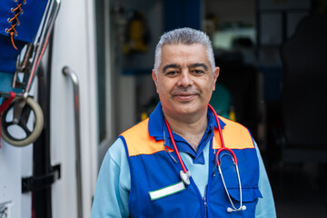 Paramedic smiling