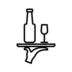 Hand and Tray icon design