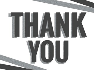 Monochrome two-tone thank you