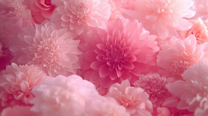 Obraz premium A vibrant collection of pink flowers beautifully arranged in a vase, radiating love and joy, perfect for celebrating Valentine's Day.