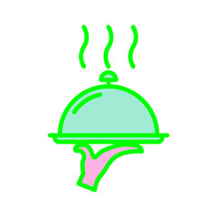 Hand and Tray icon design