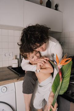 Portrait With Bird Of Paradise Flower