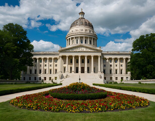 The Iowa State Capitol building, a stunning architectural landmark, stands proudly in the heart of Iowa.