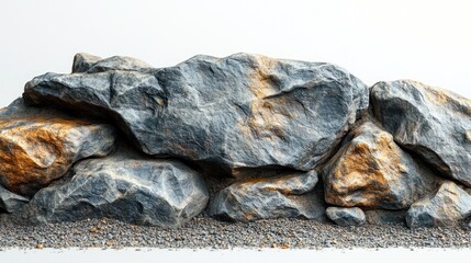 A collection of textured rocks in various shapes.
