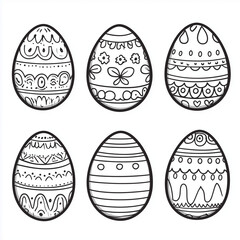 set of easter eggs