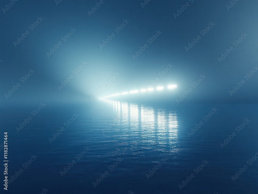 Poster abstract futuristic light rays reflection minimalist design