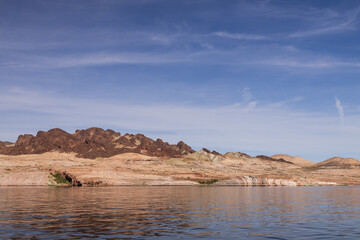 Rock formations along Lake Mead, National Recreation Area