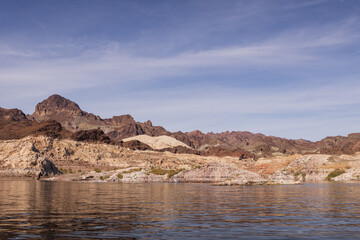 Rock formations along Lake Mead, National Recreation Area