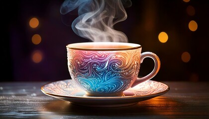 coffee cup with steam rising 