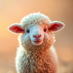Obraz premium Playful Sheep with Friendly Expression