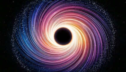  glowing pastel black hole with softly 