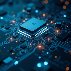 Technology concept background. Generative ai.