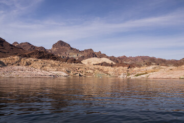 Rock formations along Lake Mead, National Recreation Area