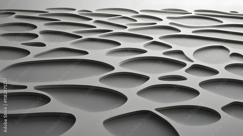 Poster 3d abstract gray background creates a modern and stylish look with smooth curves, perfect for variou