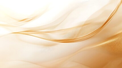 Obraz premium Abstract Gold Fabric Draped Softly On White