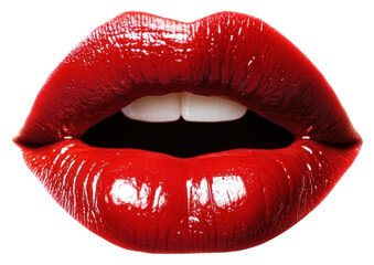 Obraz premium PNG Red lips cosmetics lipstick photography.