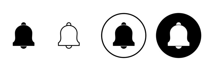 Bell icon vector. Notification sign and symbol for web site design