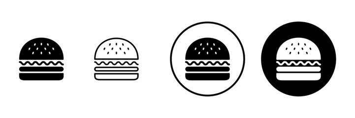 Burger icon vector. burger sign and symbol. hamburger