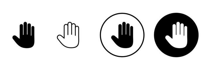 Hand icon vector. hand sign and symbol. palm