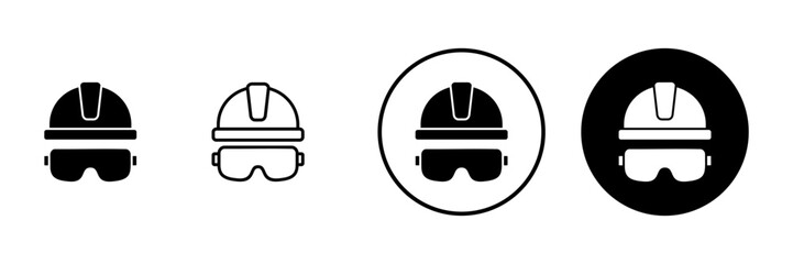 Fototapeta premium Helmet icon vector. Motorcycle helmet sign and symbol. Construction helmet icon. Safety helmet