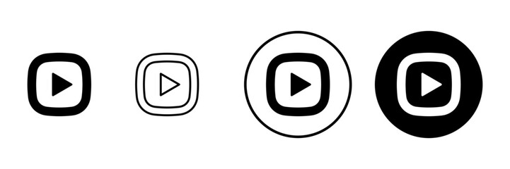 Play icon vector. Play button sign and symbol