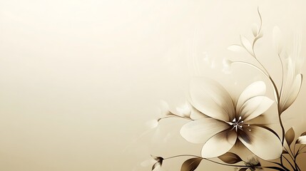 Elegant Sepia Floral Design With Delicate Flowers