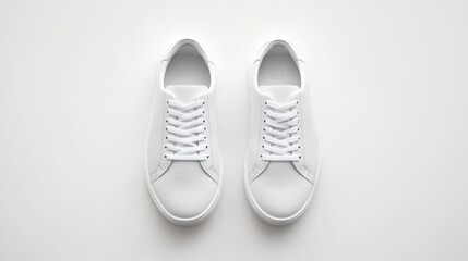White sneakers, studio shot, clean background, product display