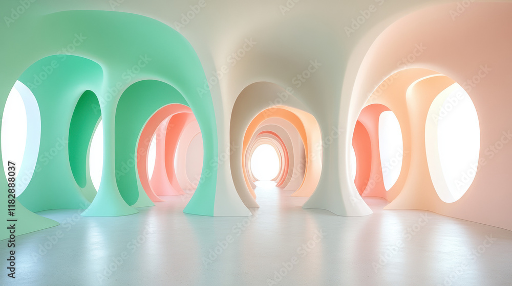 Aufkleber parametric design, futuristic pavilion featuring a parametric lattice wall design, rendered in high 