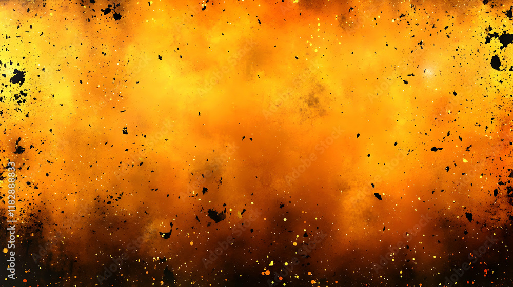 Aufkleber abstract orange background with black specks and subtle light effects creates dynamic visual