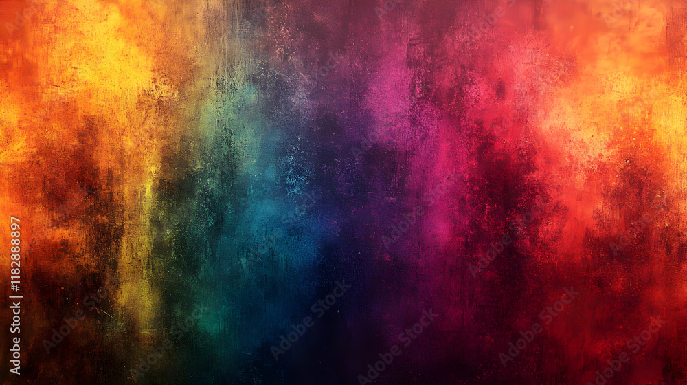 Aufkleber vivid rainbow abstract background shows colorful gradient with textured surface and artistic brushst