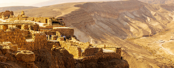 Israel. The Fortress of Masada. Unesco World Heritage Site. Last stronghold of the Jewish in their war against the Romans.