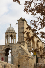 Fototapeta premium Israel, Jerusalem. Temple Mount, Al-Aqsa Mosque linked to Muhammad and rebuilt over the 8th to 11th centuries. Al-Aqsa Mosque compound.