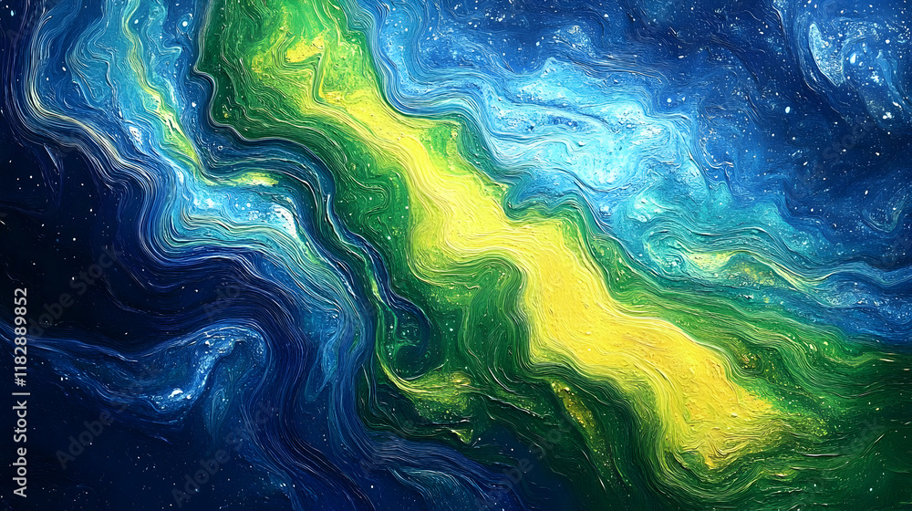 Aufkleber abstract swirling colors blend seamlessly in an otherworldly and dynamic abstract art background.