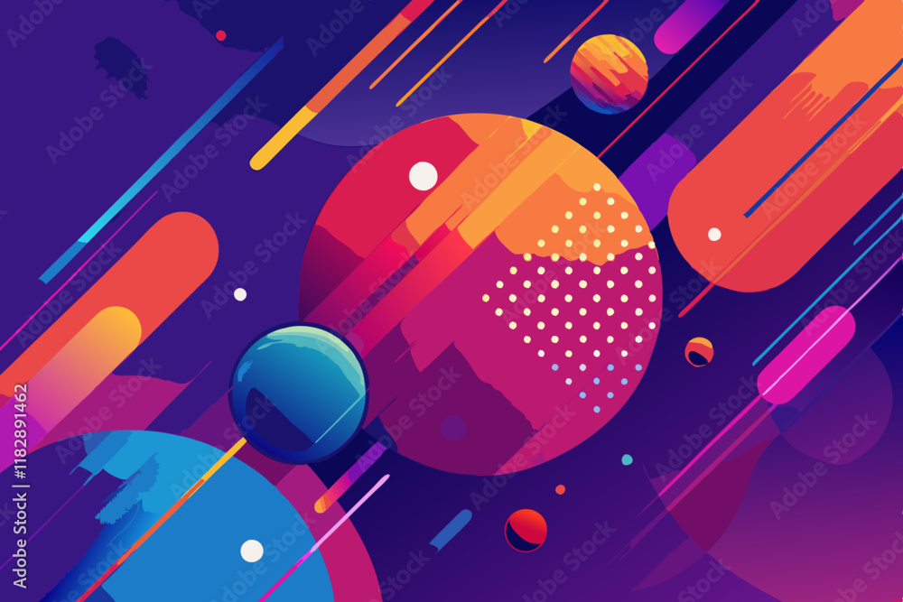 Poster abstract background with circles