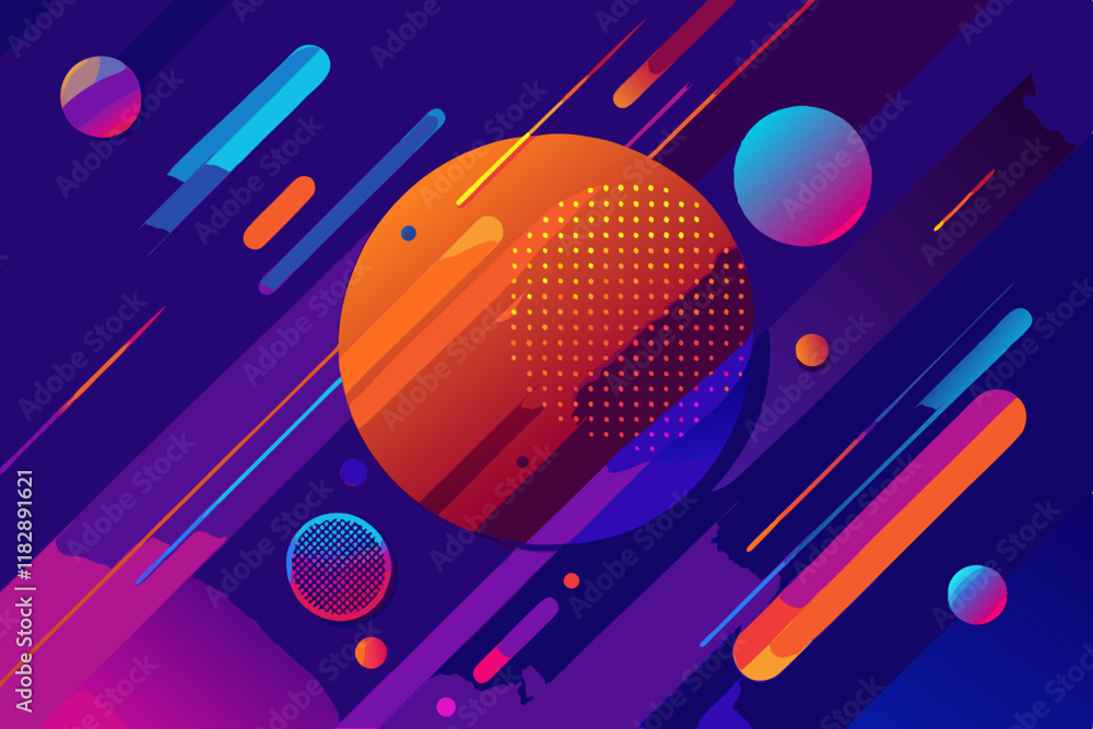 Poster abstract background with circles