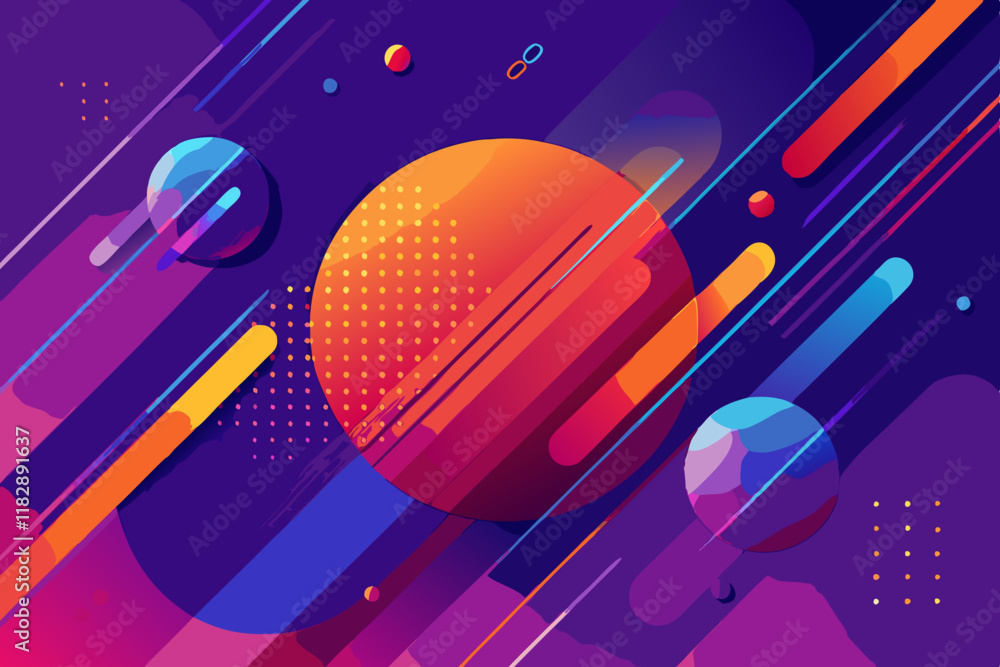 Poster abstract background with circles