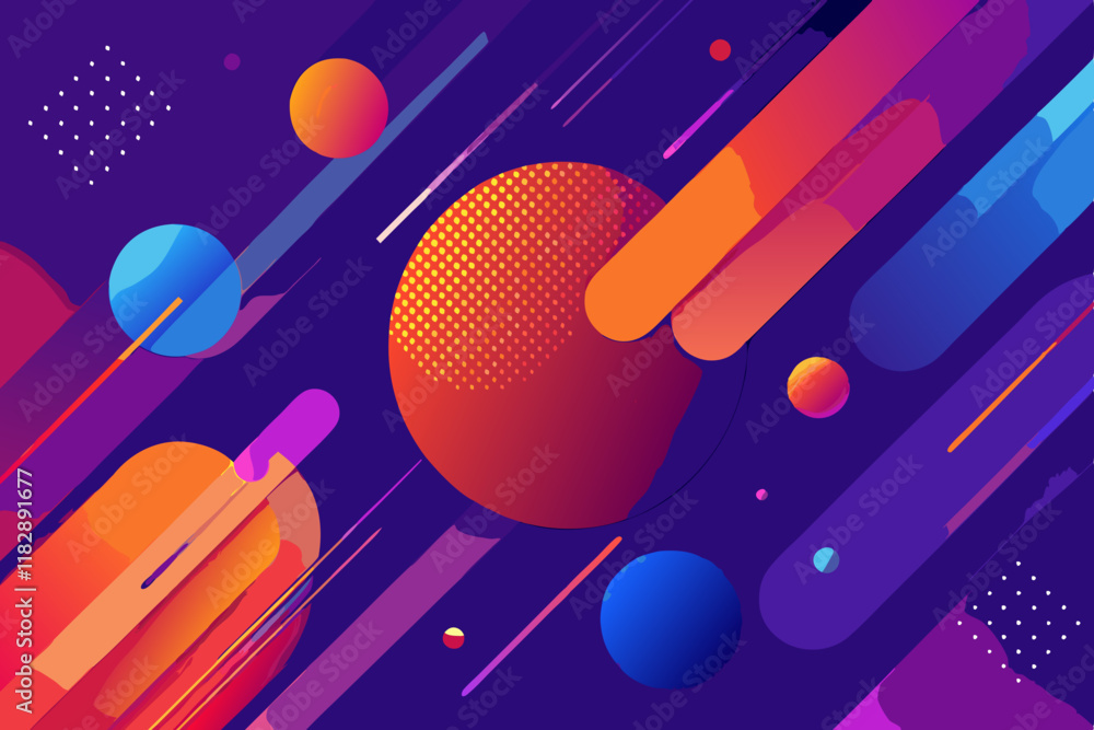 Poster abstract background with circles