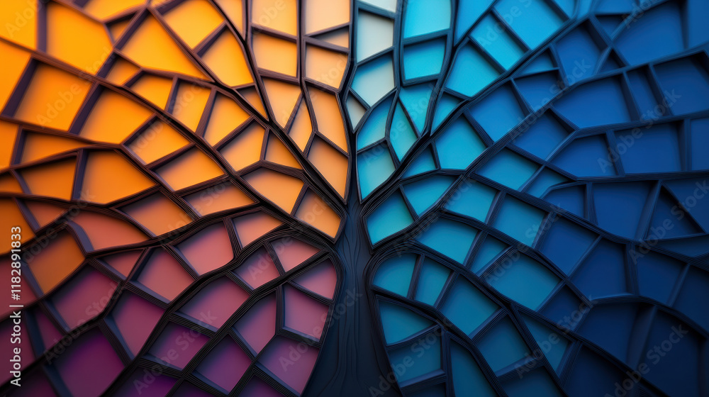 Poster parametric design, a glowing pastel lattice structure wrapping around a central point, showcasing hi