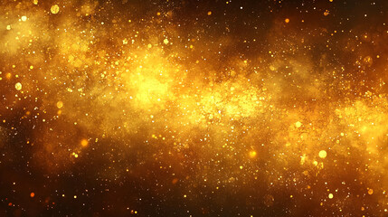 Obraz premium Abstract Gold Background Sparkles with Light Effect and Glittering Particles Beautifully