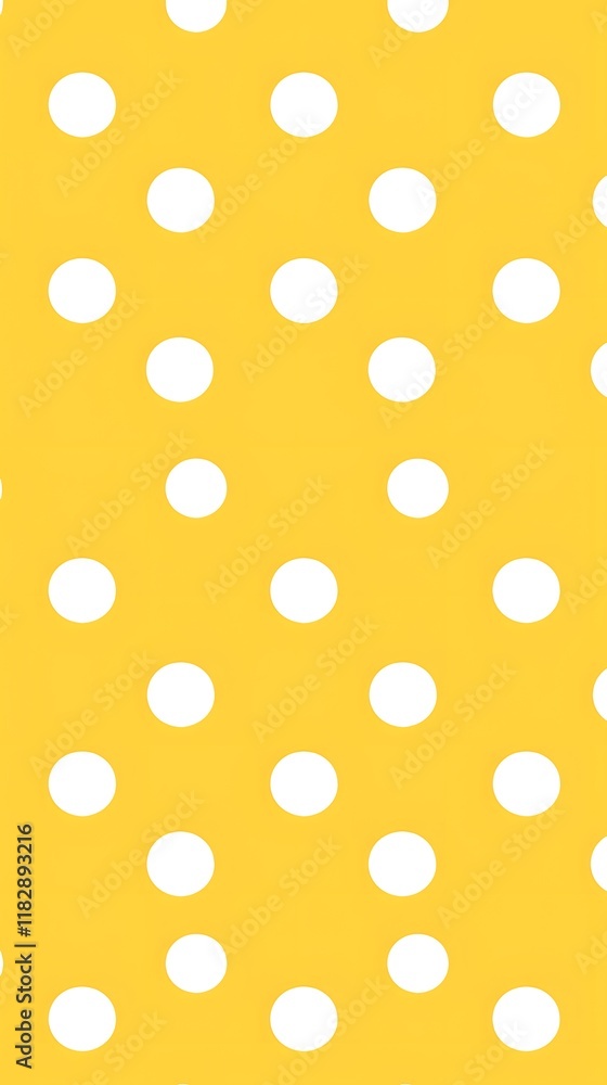 Poster yellow background with white circles pattern