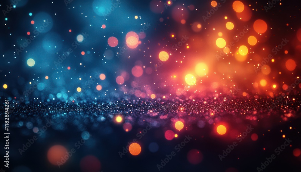 Poster abstract bokeh lights soft focus ethereal warm colors contrasting shadows minimalistic composition