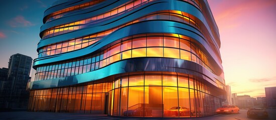 generic modern building, Modern Building Facade